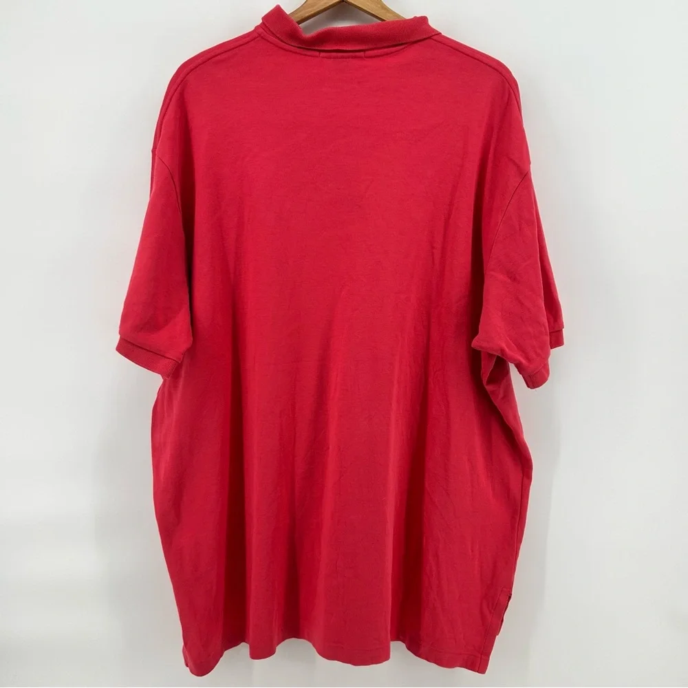 Polo Ralph Lauren Polo‎ Shirt Men 2XL Salmon Pink Pony Embroidery Rugby